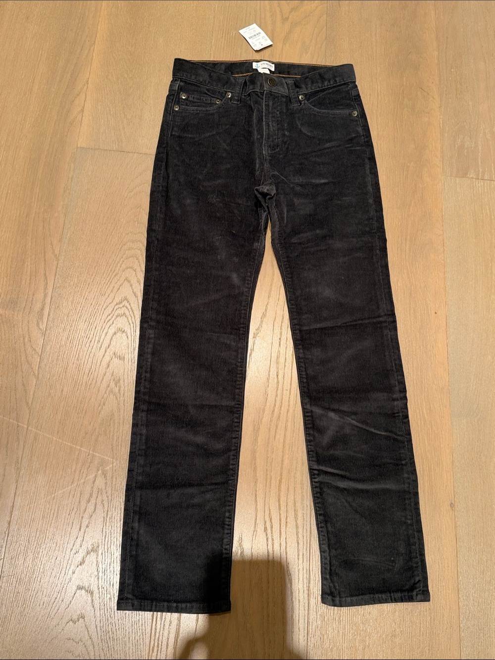 Crewcuts dark grey Straight Corduroy Jeans for boys  (Classic Black)